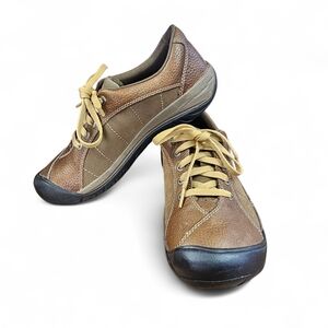 KEEN Women's Presido Brown Leather Hiking Shoes New